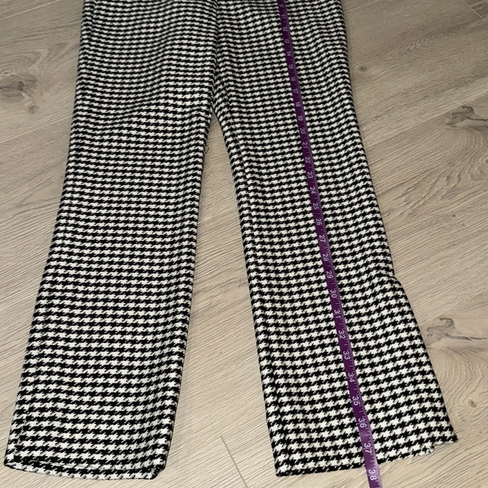 Veronica Beard Arte Houndstooth Pants 2 womens slacks business casual ankle slit - Picture 6 of 14